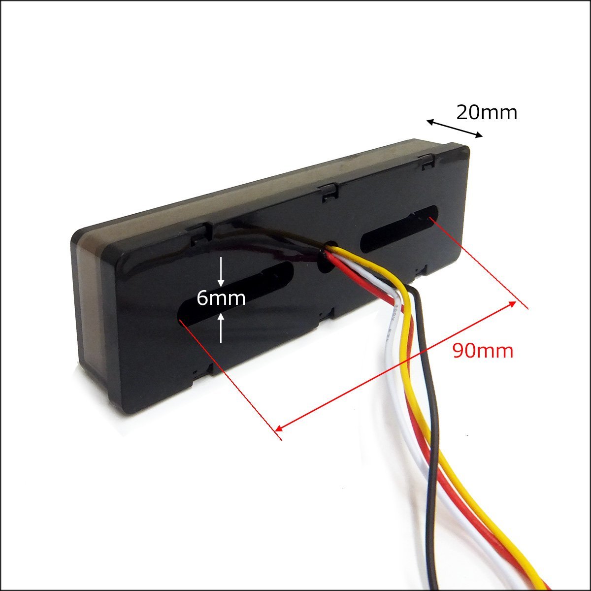 小型 ファイバー LEDテールランプ (21) スモーク 12/24V兼用 左右セット オープニングセレモニー シーケンシャルウインカー/18Б_画像5