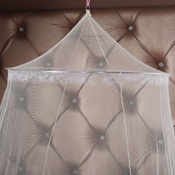 限定2 蚊帳 [3] 吊り下げタイプ 天蓋カーテン 白 虫除け 軽量 お姫様気分 モスキートネットの画像2