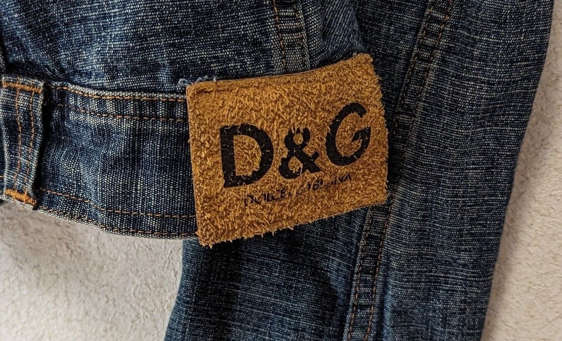 D&G ドルチェ＆ガッバーナ デニムジャケット サイズM程度 Ｇジャン ドルガバ 大ロゴ イタリア製 メンズ