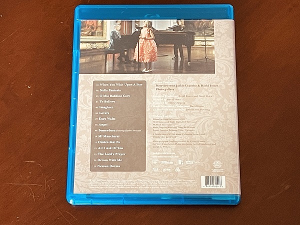 JACKIE EVANCHO Dream With Me in Concert Blu-ray ブルーレイ ジャッキーエバンコ ジャッキーエヴァンコ デイヴィッドフォスタの画像7