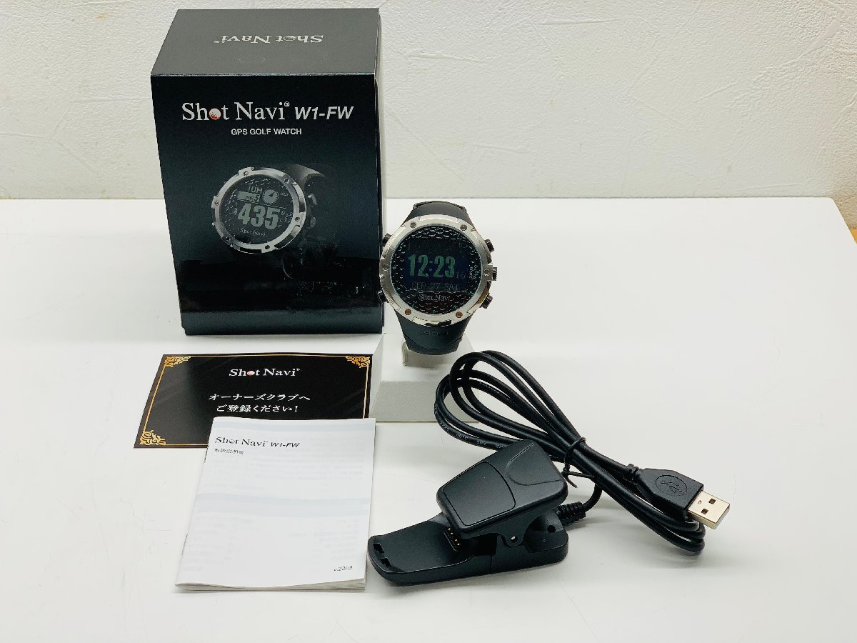 【未使用品】ShotNavi W1-FW　腕時計型 GPSゴルフナビ　箱付き_画像1