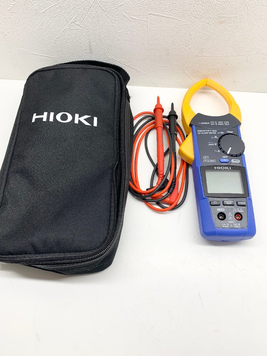 （通電確認済み）HIOKI 日置電機 ACクランプメータ(AC~2000A) CM4141-50 ケース付き