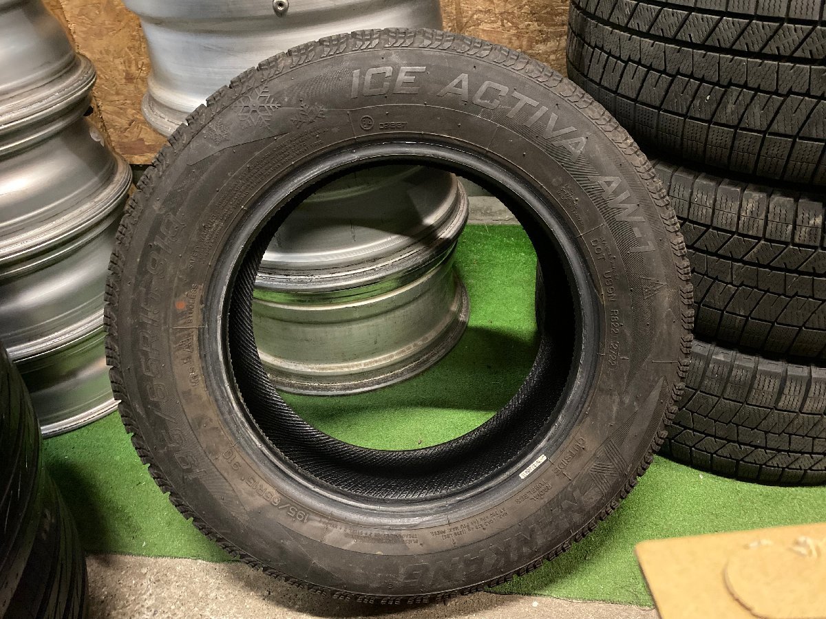 195/65R15 NANKANG ICE ACTIVA AW-1 2022年製 バリ山 スタッドレスタイヤ 4本セット H_画像8