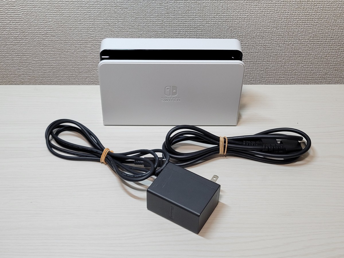 動作確認済み Nintendo Switch 有機ELモデル ホワイト HEG‐007 純正 ドック ACアダプター HDMIケーブル 中古 ドッグ