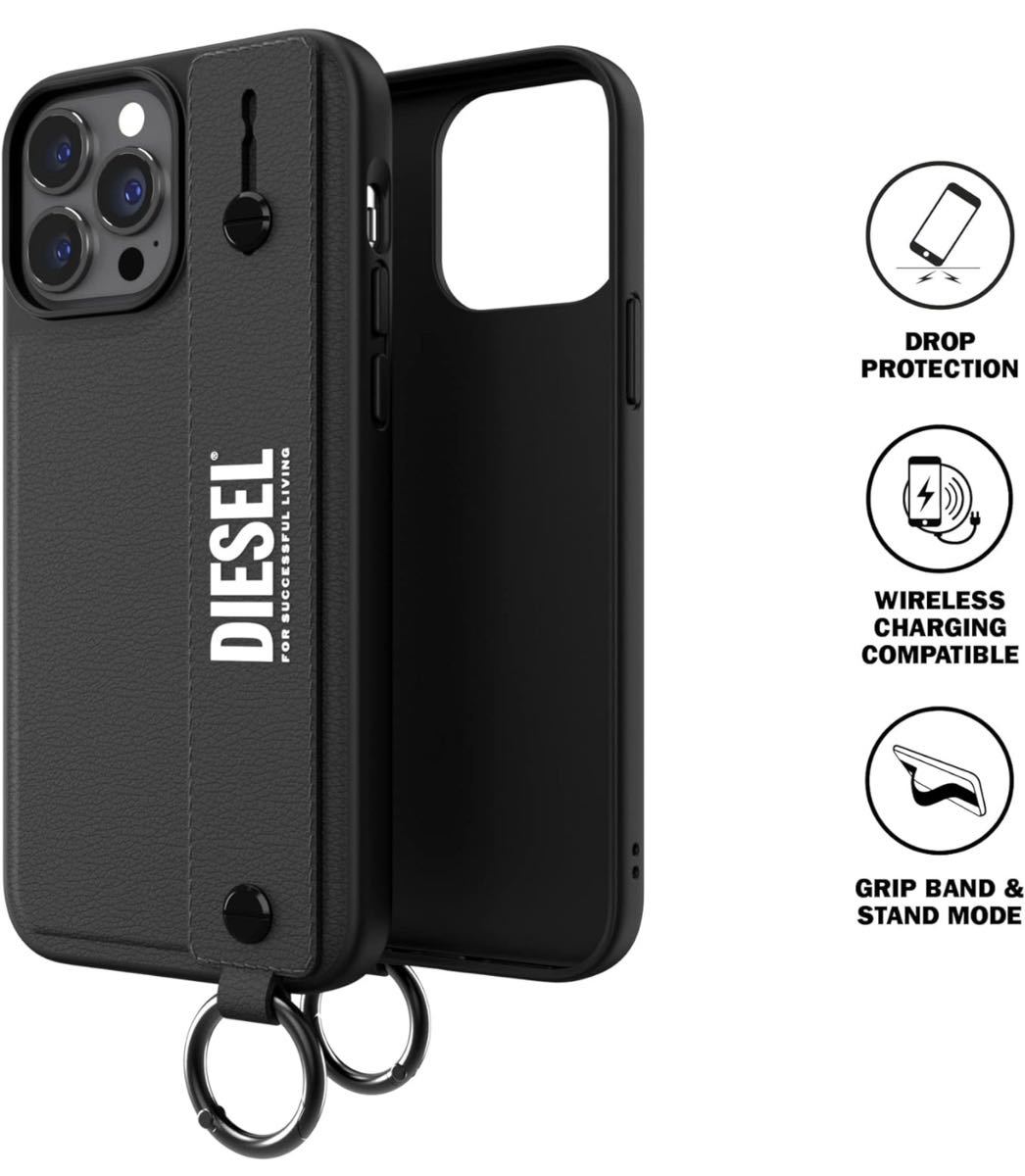 1円スタート DIESEL iPhone 13 Pro Max 6.7インチ レザー カードケース付きハンドストラップセット FW21 ディーゼル iPhone13pro Maxの画像3