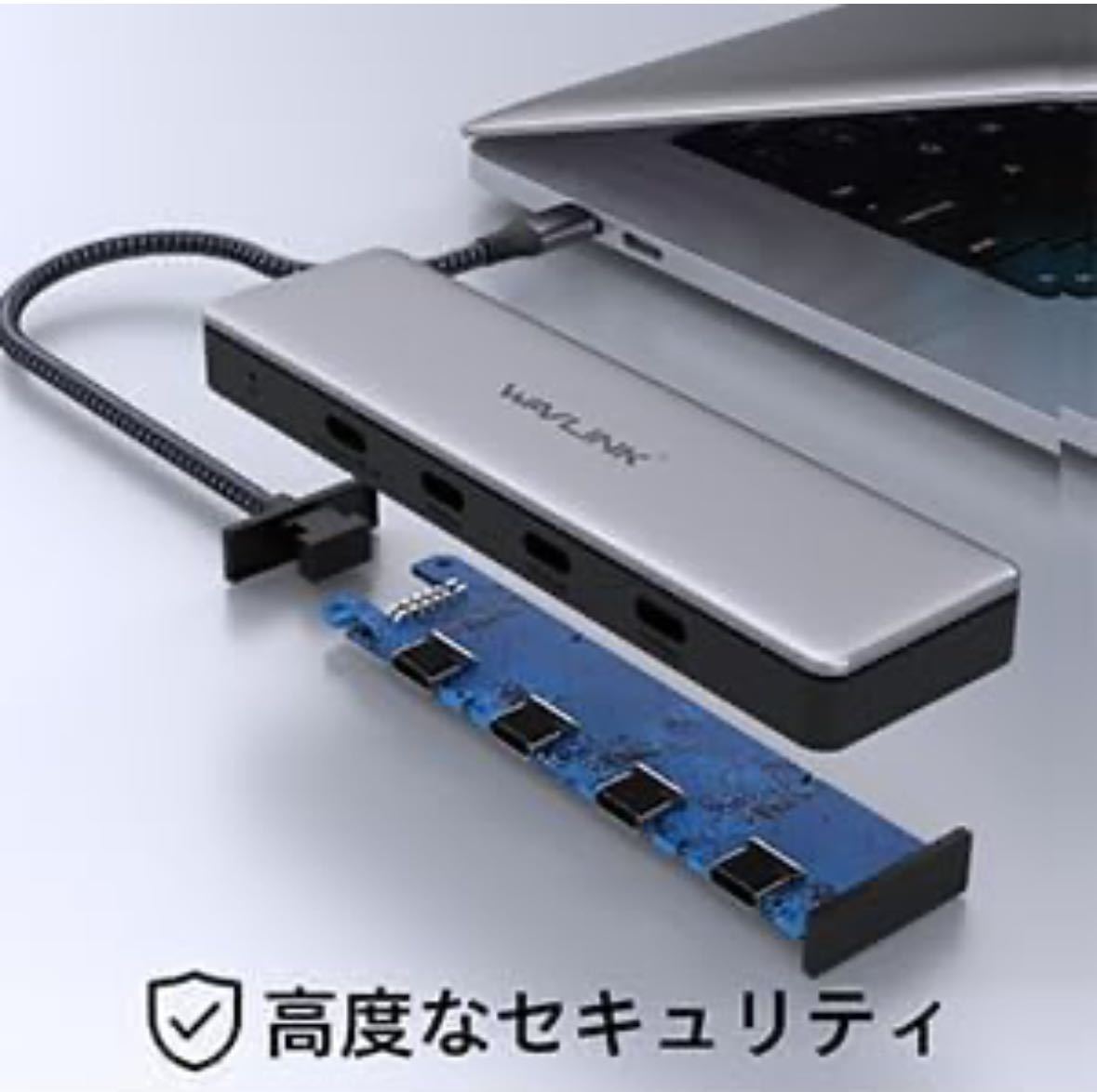 USB type-C ハブ アルミニウム USB 3.2 Gen 2 ハブ 10Gbps 4 USB C データ ポート、85W 電力供給サポート、MacBook Pro/Air iMac_画像7