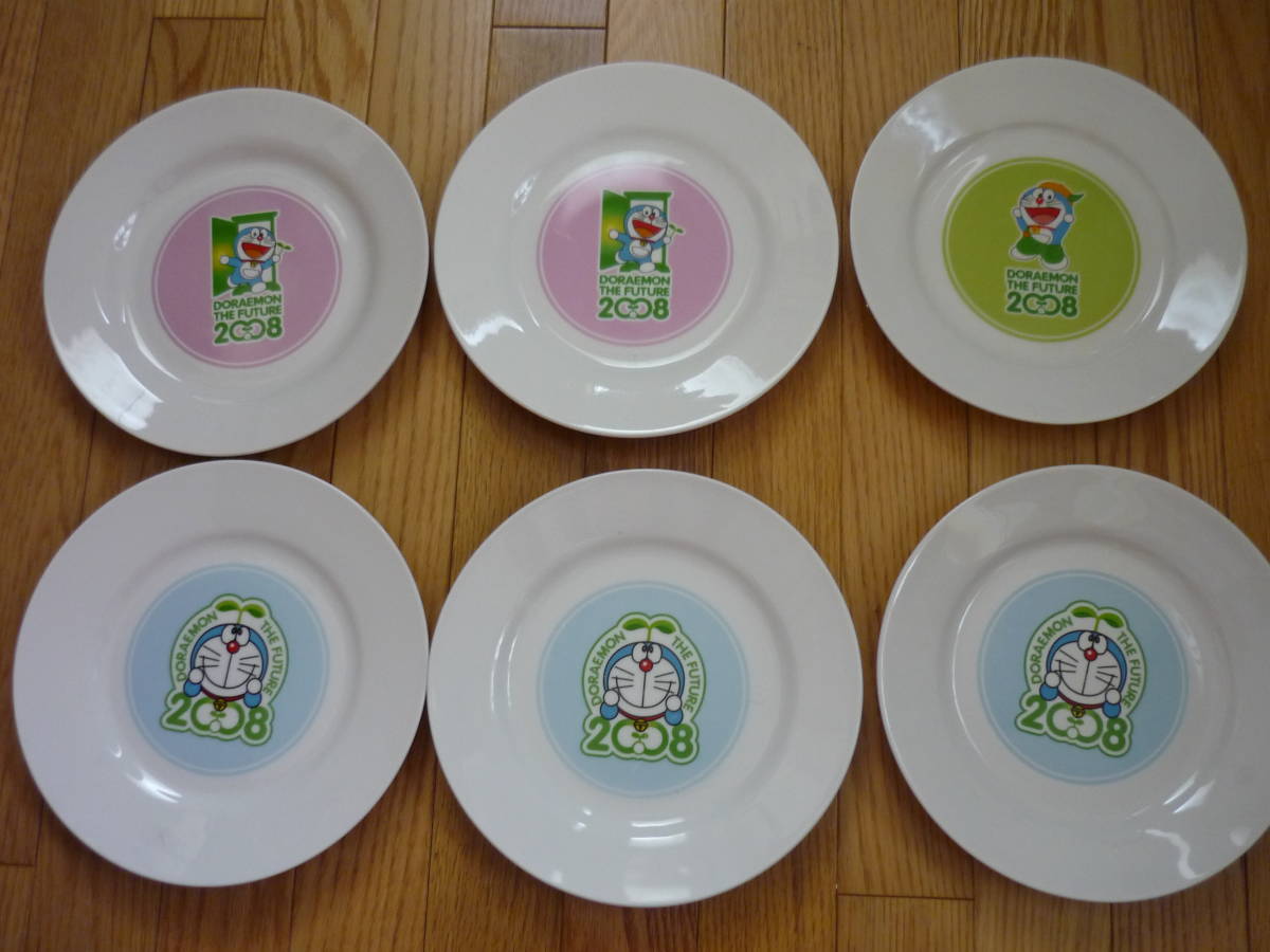 ６枚セット★サークルＫ サンクス 非売品 ドラえもん 絵皿◆陶器製 お 皿 プレートの画像1
