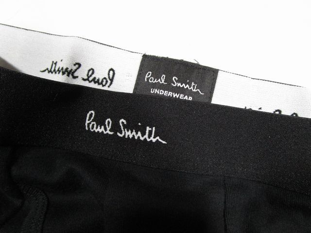 ◇e1 新品 国内正規品 定価6,600円ポールスミス Paul Smith REGULARボクサーパンツ2枚セット前開き 【M】黒 ブランドロゴ マルチストライプ_画像8