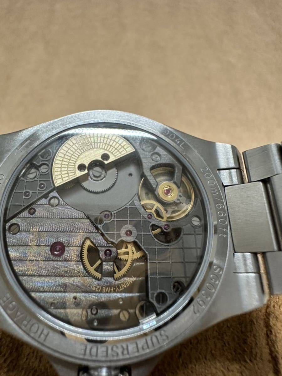HORAGE スイス製　クロノグラフ 新品自動巻き 防水 腕時計 GMT COSC認定　定価120万超え_画像4
