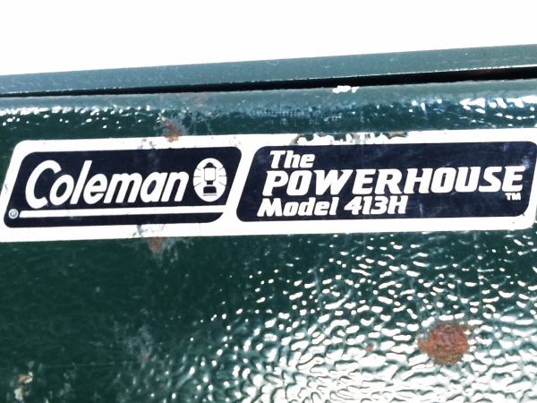 □ジャンク品 Coleman コールマン ツーバーナー THE POWER HOUSE Model 413H コンロ キャンプ アウトドア A-2-14 @140□_画像7