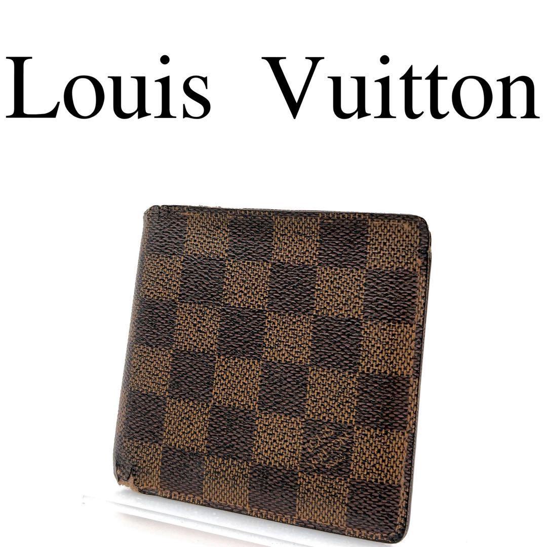 Louis Vuitton ルイヴィトン 折り財布 ダミエ ブラウン系 総柄の画像1