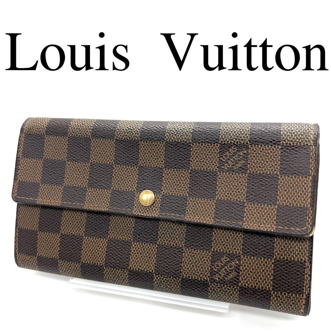 Louis Vuitton ルイヴィトン 長財布 ダミエ ワンポイントロゴ 総柄