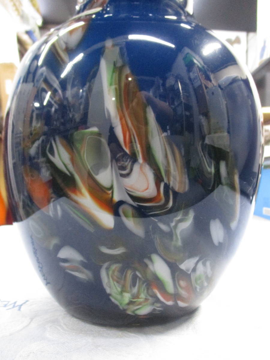 手作りガラス花瓶　ＡｒｔＧｌａｓｓ　検　インテリア小物　花器　工芸ガラス　工芸品_画像7