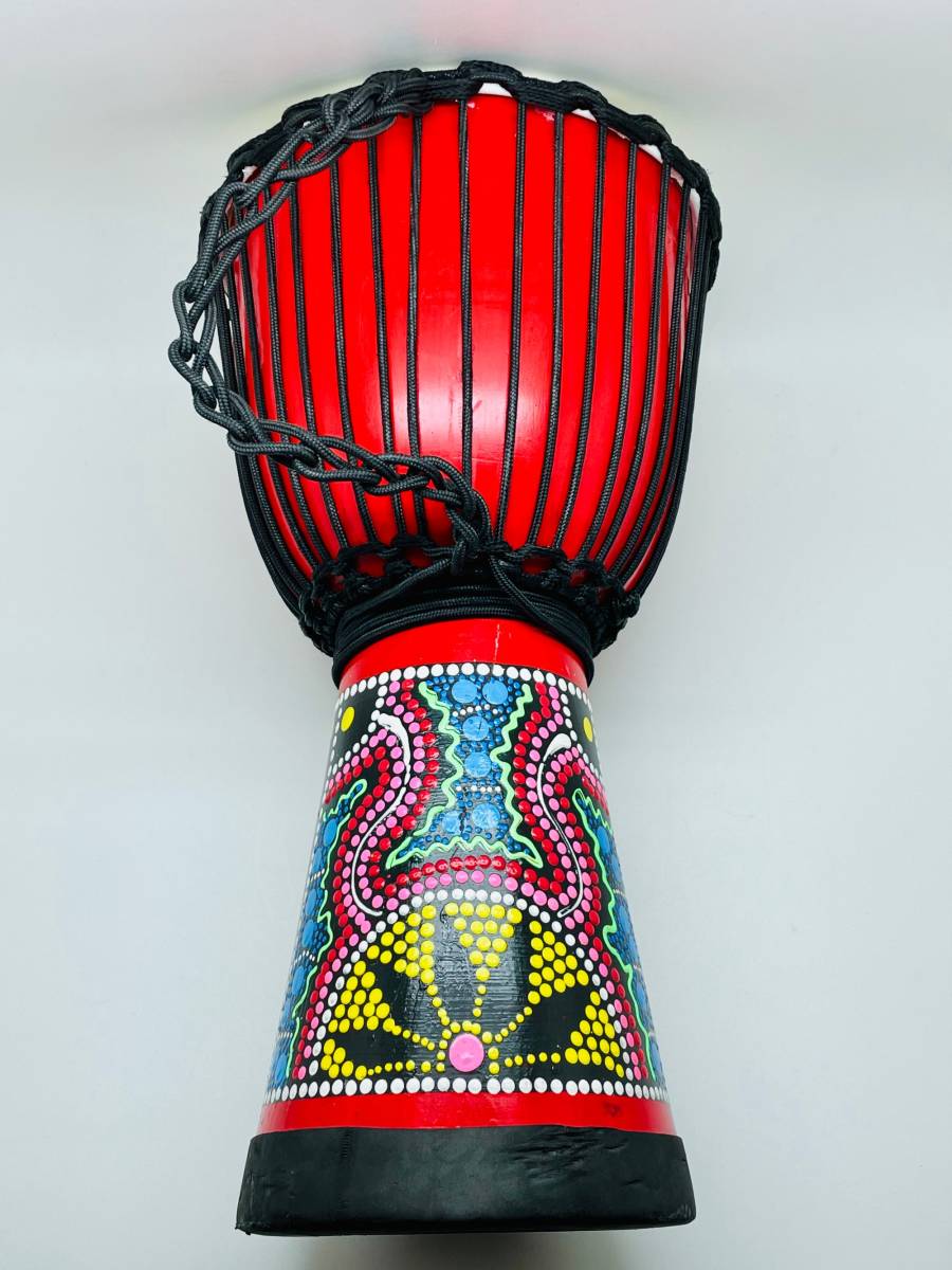 ジャンベ　アフリカン太鼓★牛皮●Djembe Hand Drum Made In Africa Cowhide Head Mahogany Body●19 inch height x 9 inch head★ Tribal