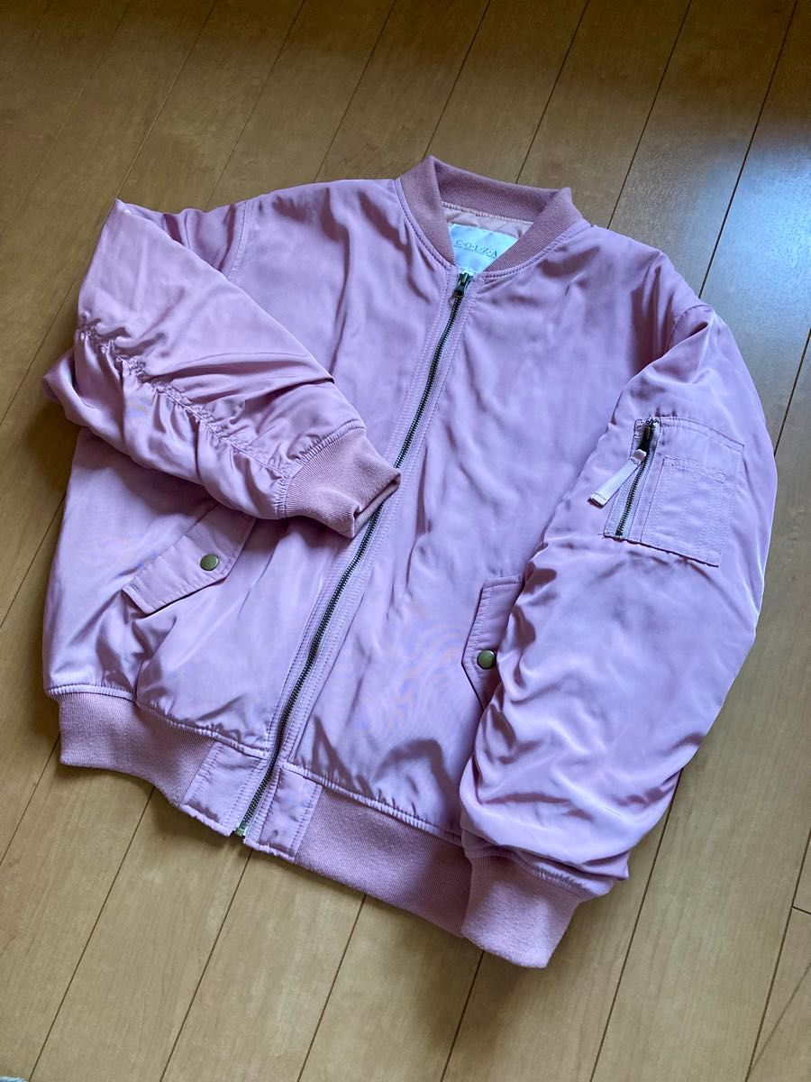 美品 COLZAコルザ MA-1ジャケット ブルゾンM ジャンバー くすみピンク