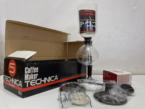■未使用 HARIO ハリオ コーヒーメーカー TECHNICA TCA－5 5人用 テクニカ アルコールランプ■D_画像1