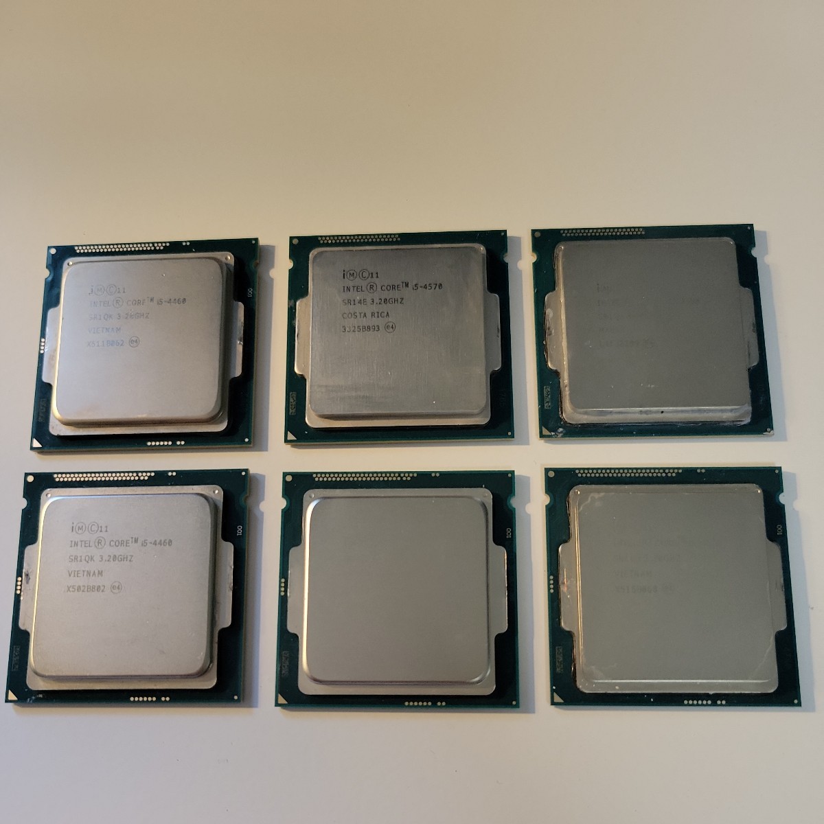 i5 第4世代 6枚セット CPU Intel 中古 i5-4590×2 i5-4460×3 i5-4570 BIOS起動確認済_画像1