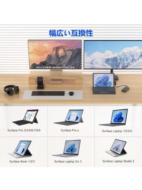 310(マイクロソフト Surface ドック Surface Dock トリプルディスプレイ(4K HDMI*2+VGA), Surface ドッキングステーション _画像7