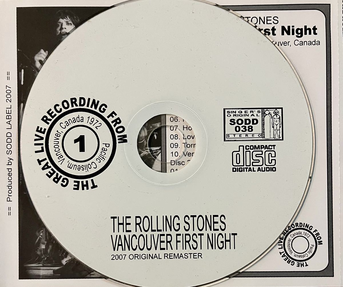 CD美品★Rolling Stones / Vancouver First Night Canada. Jun 3, 1972（SODD038/39）★ローリング・ストーンズ_画像5