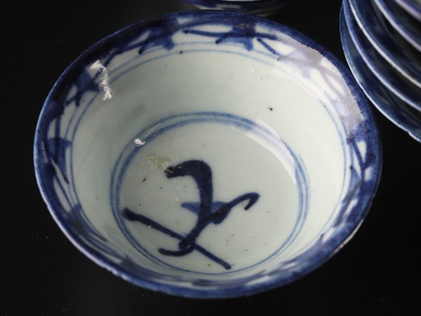 【流】中国美術 新渡 染付煎茶碗十客 TQ681_画像3