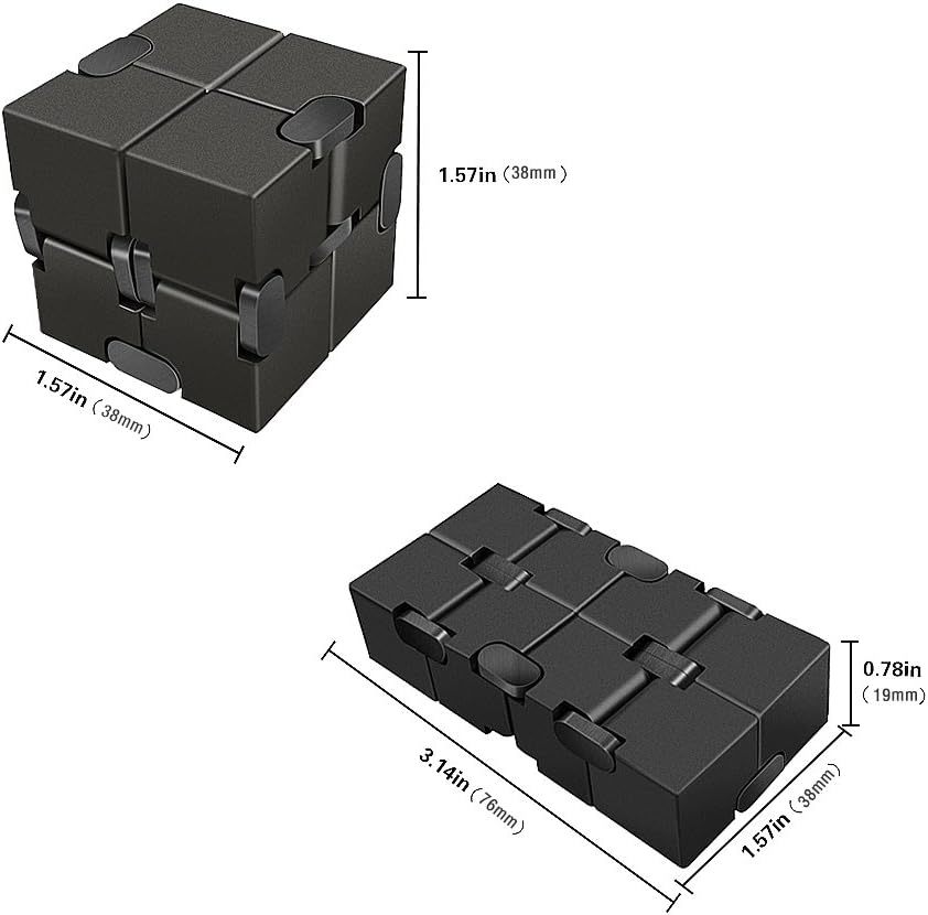 [LilBit] Infinity Cube インフィニティキューブ 無限キューブ アルミニウム合金 (黒)_画像7