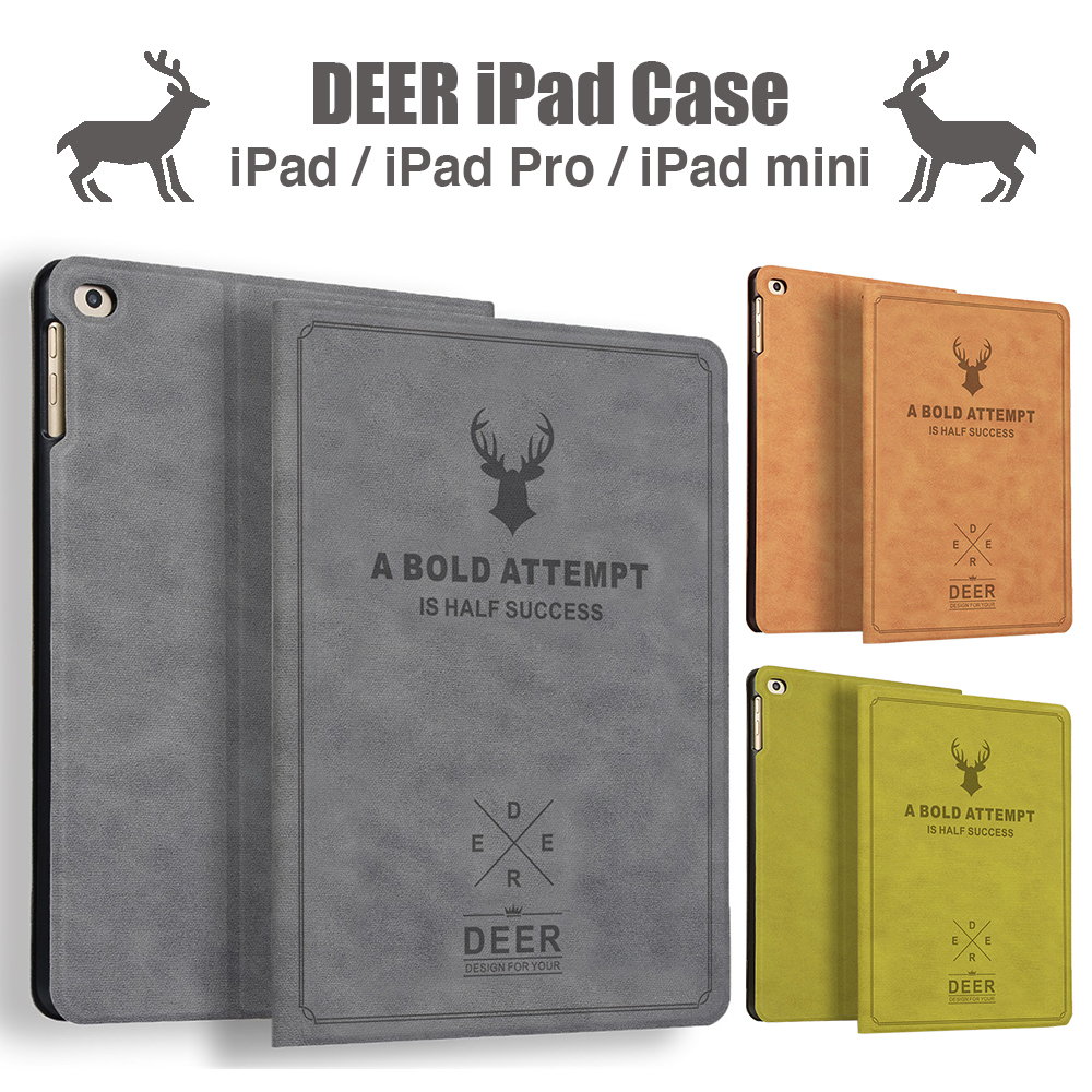 ★SALE★ 鹿 手帳型 iPad Proケース iPad mini ケース 2021年モデル対応 ２サイズ展開 ライム DEER_画像6