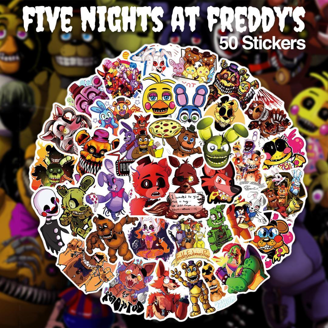 Five Nights at Freddy\'s стикер 50 шт. комплект PVC водонепроницаемый наклейка много FNAF FNaF карась f ужасы игра Monstar Indy - игра 