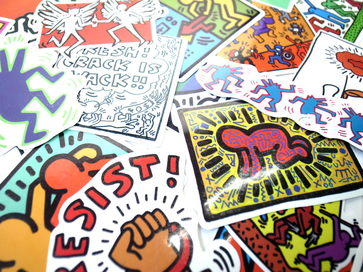 ★SALE★ キースヘリング ステッカー 45枚セット Keith Haring PVC 防水 ポップアート 芸術 Moma