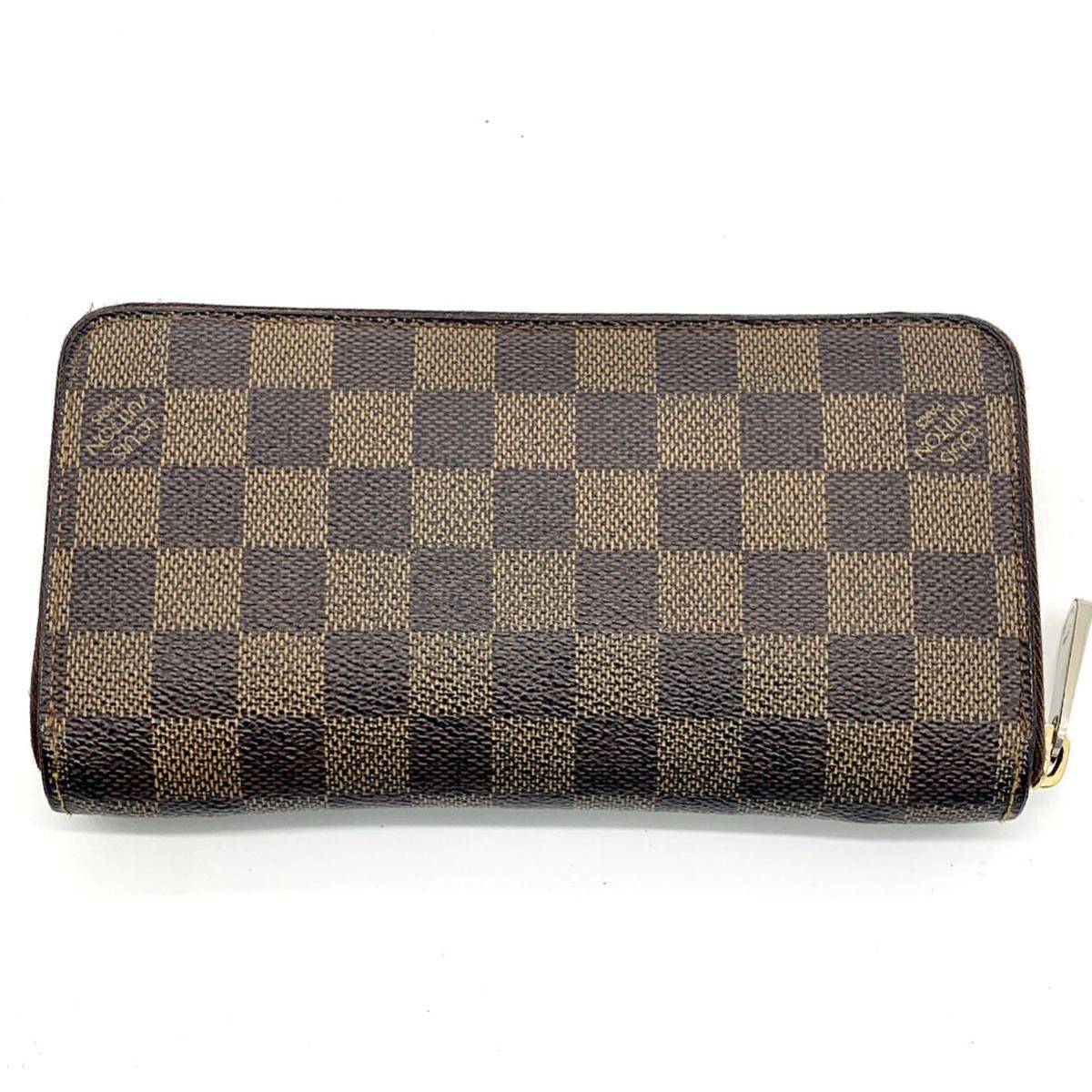 【極美品】ダミエ エベヌ LOUISVUITTON ルイヴィトン 長財布 ジッピーウォレット ラウンドファスナー ジップ メンズ レディース N60015 1円_画像3