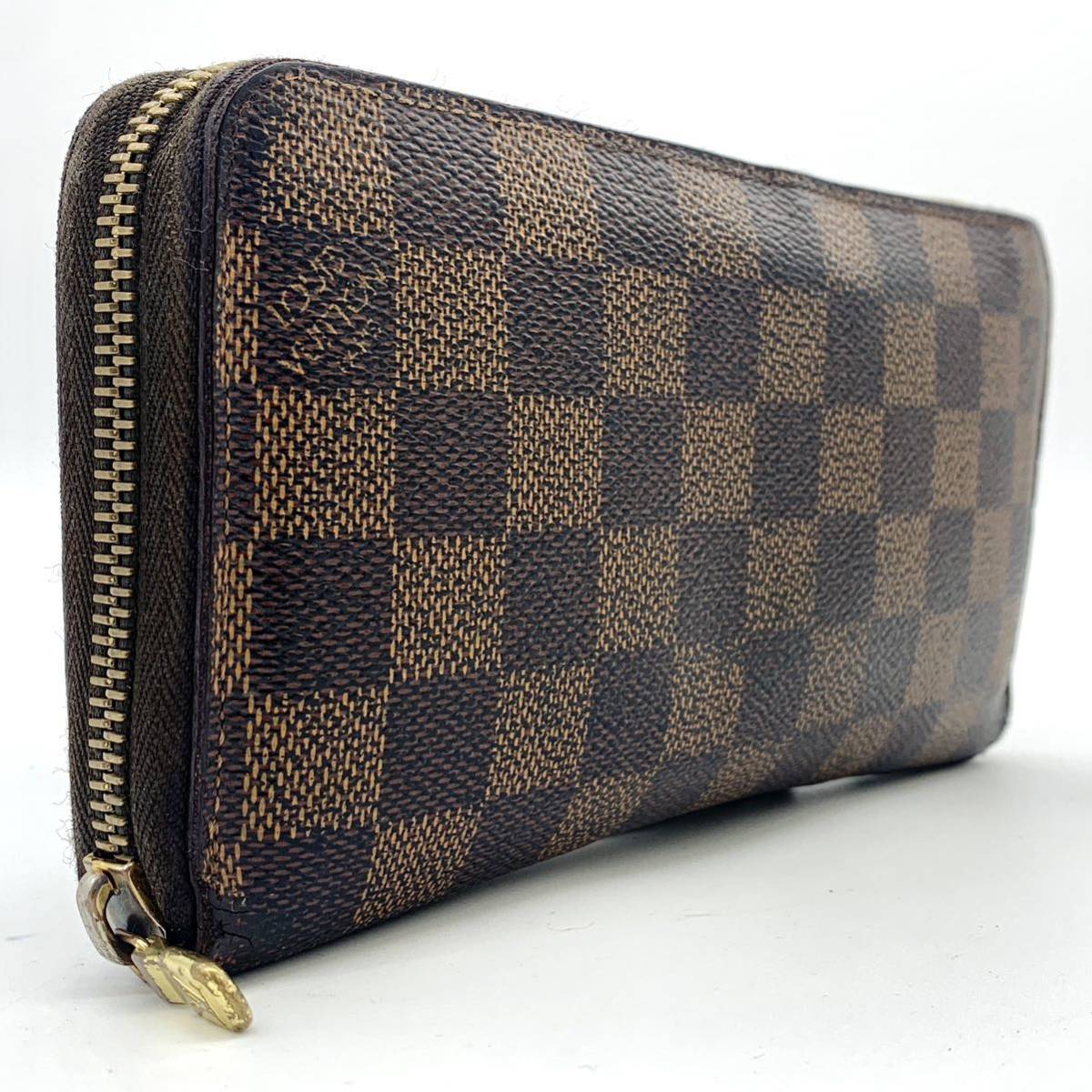 【美品】LOUISVUITTON ルイヴィトン ダミエ エベヌ 長財布 ジッピーウォレット ラウンドファスナー ジップ メンズ レディース N60015 1円_画像1