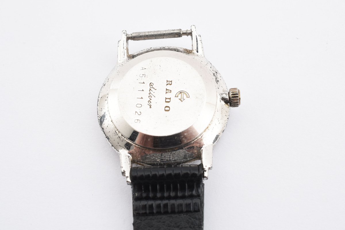 稼働品 ラドー エレガンス ラウンド ブラックフェイス 手巻き レディース 腕時計 RADOの画像8