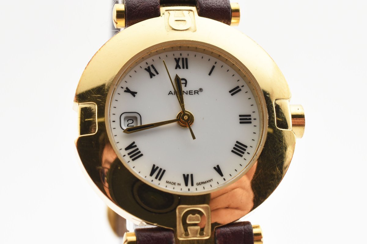 エティエンヌ・アイグナー ペアウォッチ 2本セット デイト クオーツ メンズ レディース 腕時計 Etienne Aigner_画像2