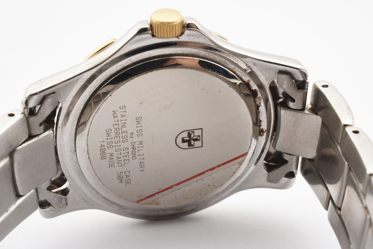 スイスミリタリー デイト クォーツ メンズ 腕時計 SWISS MILITARY_画像3