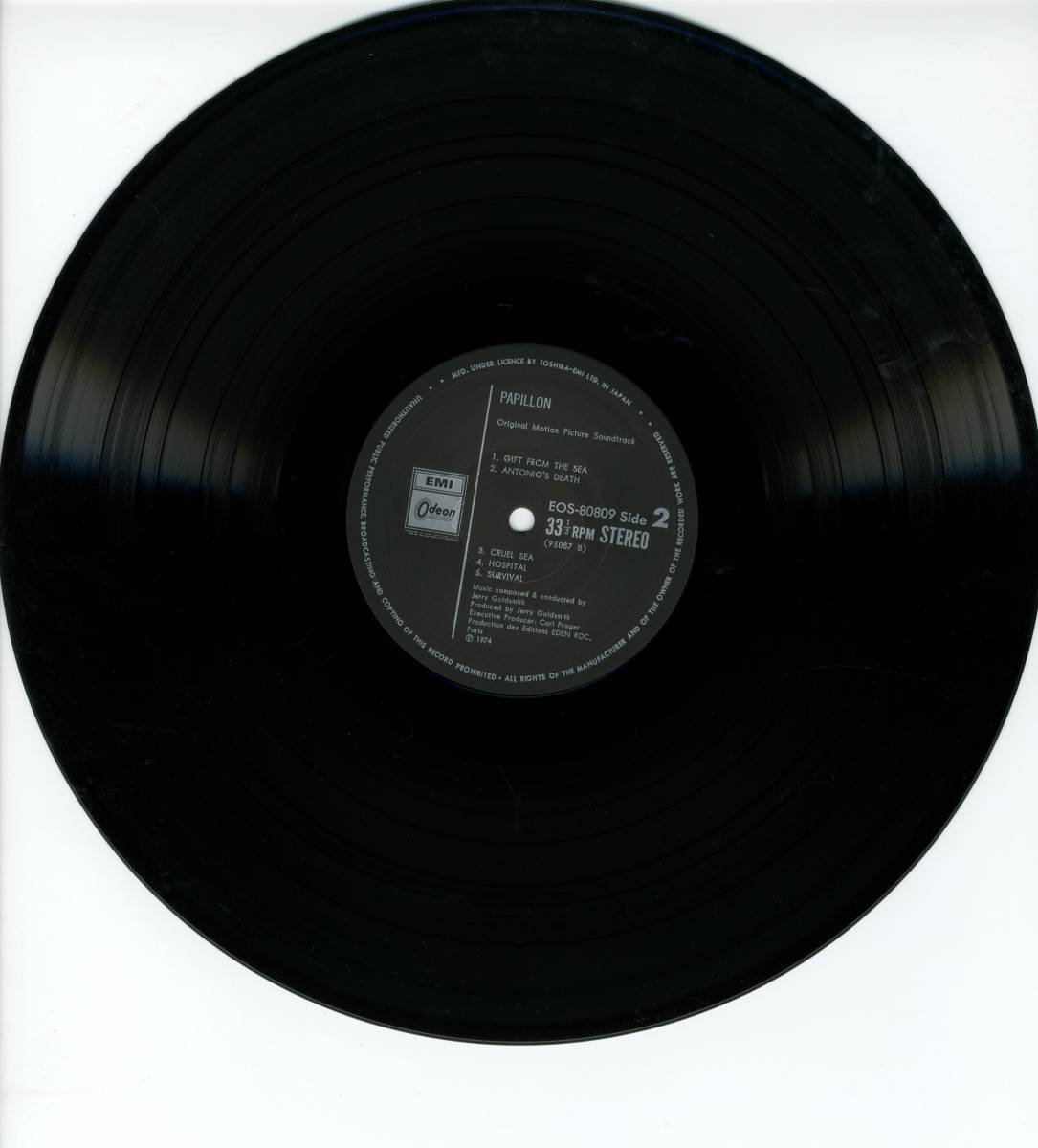 LP 美品 サントラ盤 ジェリー・ゴールドスミス パピヨン PAPILLON 【Y-668】の画像5