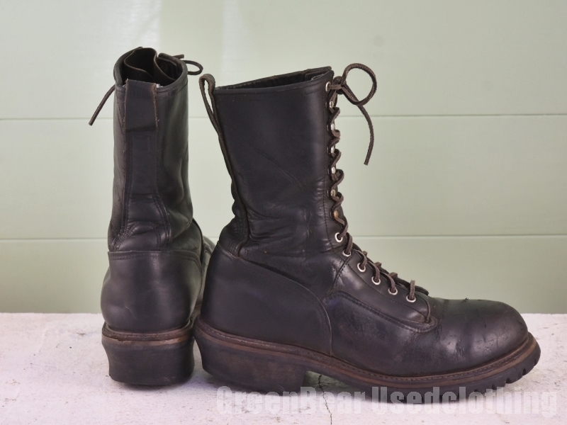 X749*USA made [ Red Wing RED WING] Vintage Work boots is good taste steel tu wise small . black black men's 11.5D 29.5cm