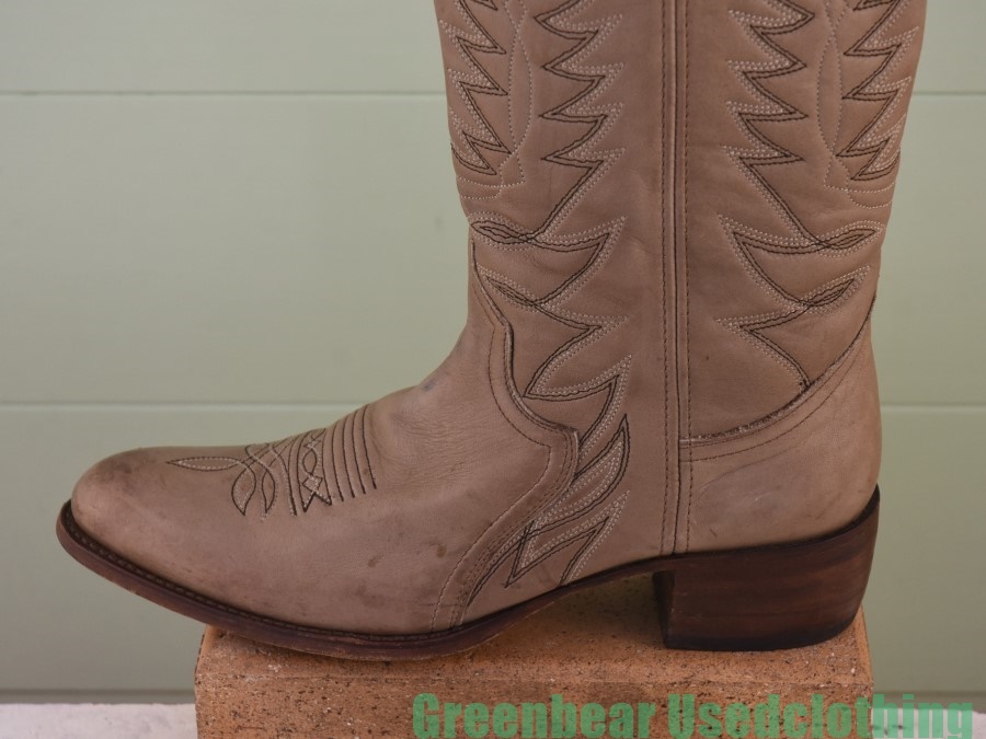 X666◆スペイン製【Sendra】ウエスタンブーツ 良い味 グレー系うす茶 レディース 40 25cm_画像9