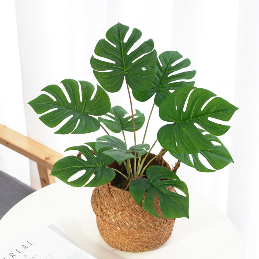  monstera .. weave basket attaching fake green human work decorative plant interior small decorative plant stylish miscellaneous goods gift free shipping 