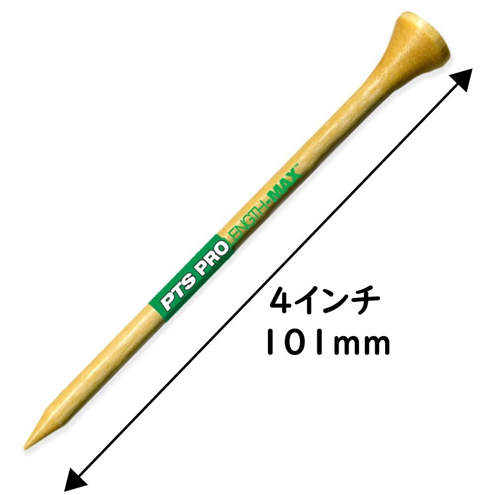 4インチ ロング ティー 50本 ナチュラル 101mm ウッドティー ルール適合最長 ProfessionalTeeSystem ProLENGTH-MAX_画像3