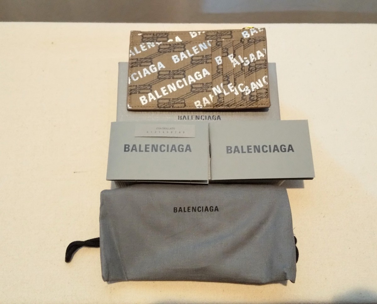 ［新品 ］バレンシアガ BALENCIAGA ★ カードケース 小銭入れ★ ブラウン系 _画像7