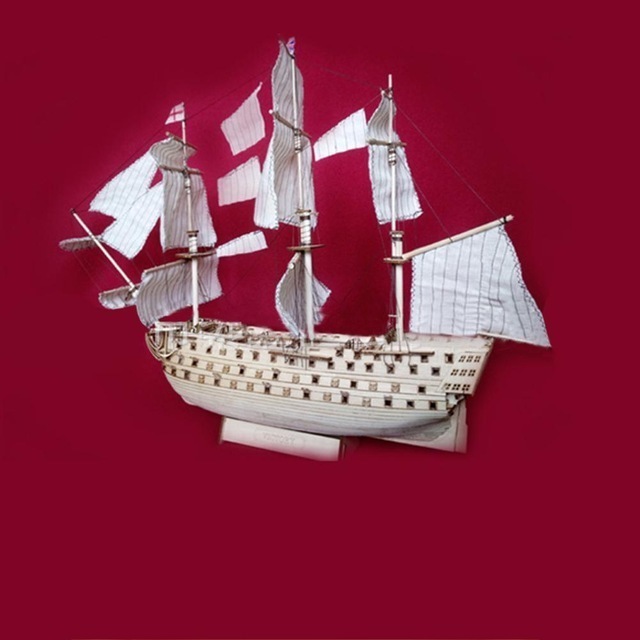 木製 海軍 帆船 組み立てるキット 木材 モデル Diy プラモデル_画像2