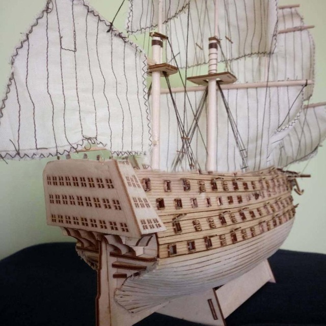 木製 海軍 帆船 組み立てるキット 木材 モデル Diy プラモデル_画像1