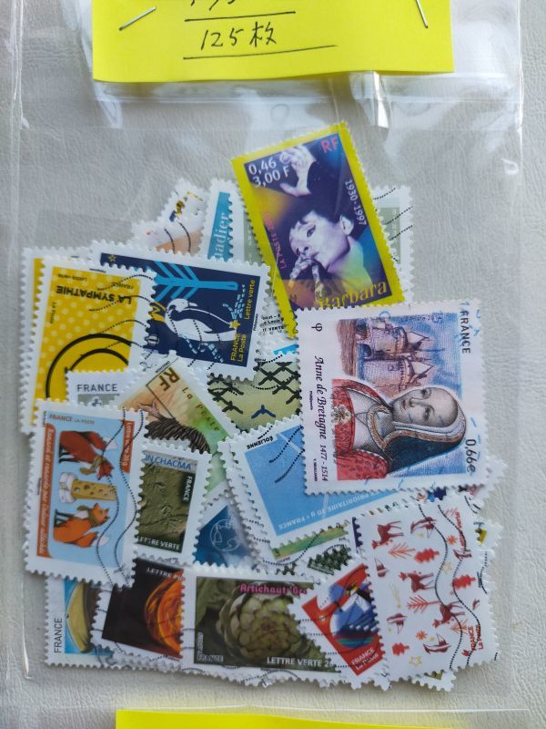 【知】外国切手 フランス５００枚＋1FDC　記念主体(済) 大量 おまとめ　お家で過ごそう 　切手を楽しもう /2612_画像3