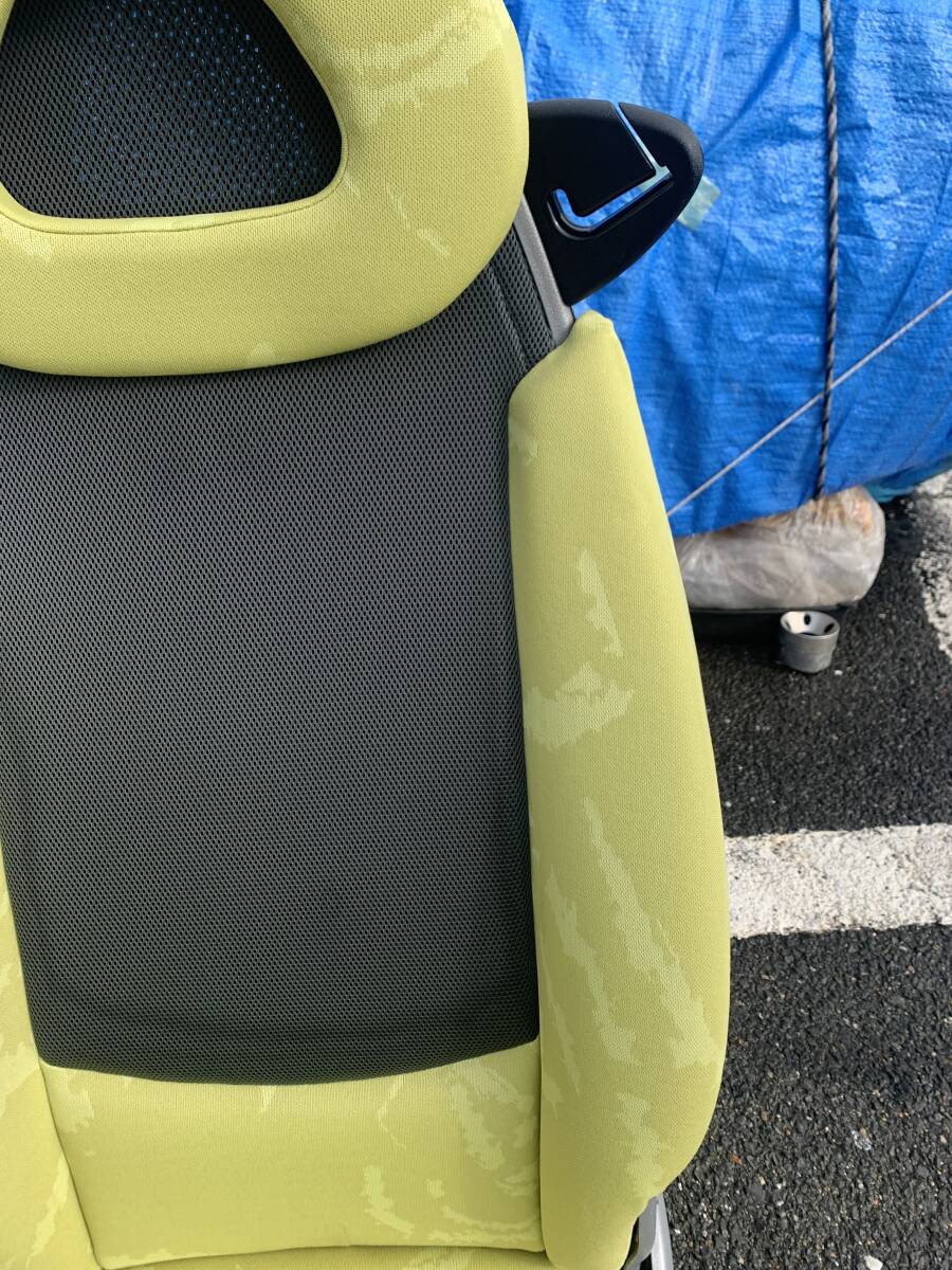 MCC スマート　smart 450 右ハンドル車　助手席　シート　黄色　比較的綺麗です_画像9