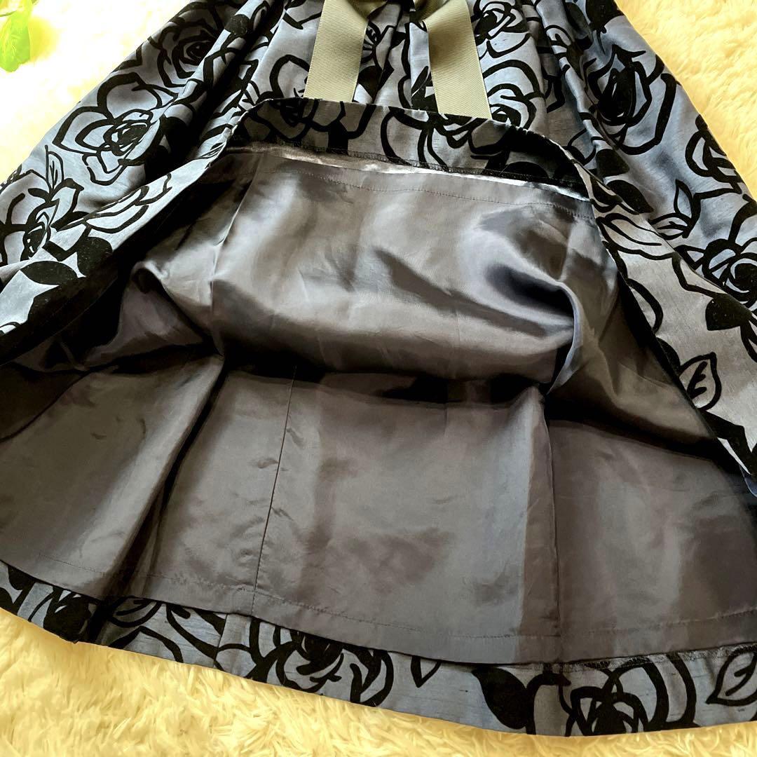 高級感 M'S GRACY エムズグレイシー ワンピース 総柄 バラ 高級感 M'S GRACY エムズグレイシー ワンピース 総柄 バラ