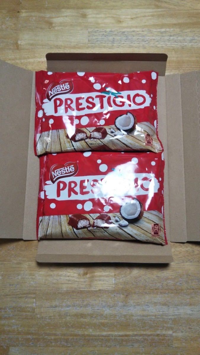 送料無料 ☆ ネスレ プレスティージオ　ココナッツチョコレート ☆ Nestle prestigio 2袋セット (1袋10個入り)_画像4