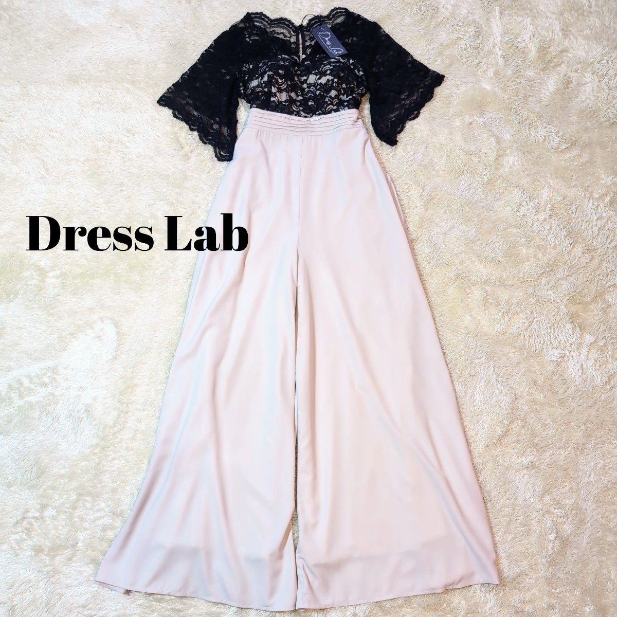 【未使用】 Dress Lab オールインワンドレス M 刺繍レース ワイド ドレスラボ パンツスーツ セレモニースーツ