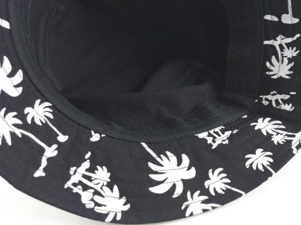 ヤシの木ハット 帽子 リゾート ハワイ 黒X白 未使用 メンズ_画像4