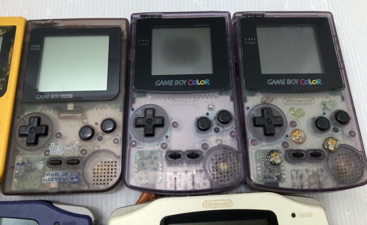 任天堂 ゲームボーイポケット カラー アドバンス 本体 大量12台まとめ 動作未確認 ジャンク Nintendo GAME BOY LIGHT BOY COLOR ADVANCE_画像3