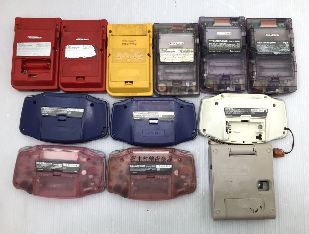 任天堂 ゲームボーイポケット カラー アドバンス 本体 大量12台まとめ 動作未確認 ジャンク Nintendo GAME BOY LIGHT BOY COLOR ADVANCE_画像6