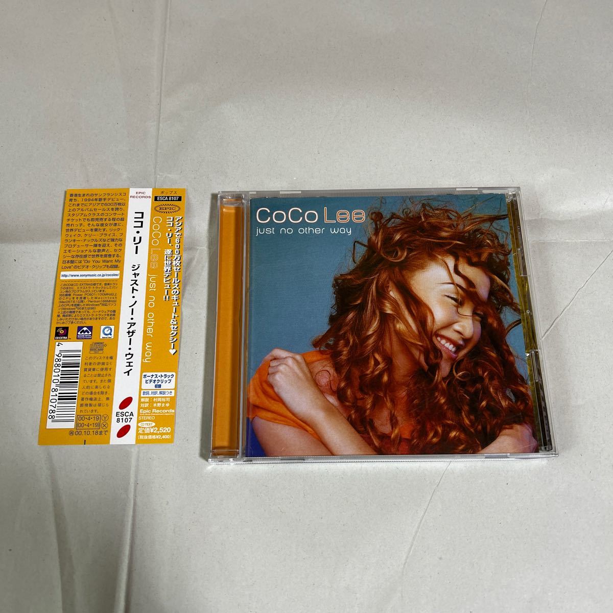 激レア!!極美品!!★【見本盤CD】★ココ・リー★CoCo Lee★『ジャスト・ノー・アザー・ウェイ/just no other way』★ESCA 8107★おススメ!★_極美品のおススメ商品です！